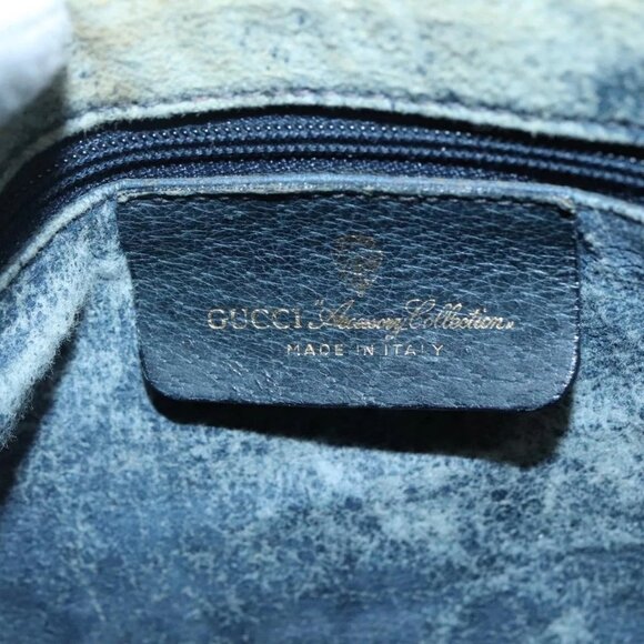 GUCCI GG Supreme Sherry Line Shoulder Bag PVC Navy Red 41 02 008 Auth BD467 - Picture 10 of 16